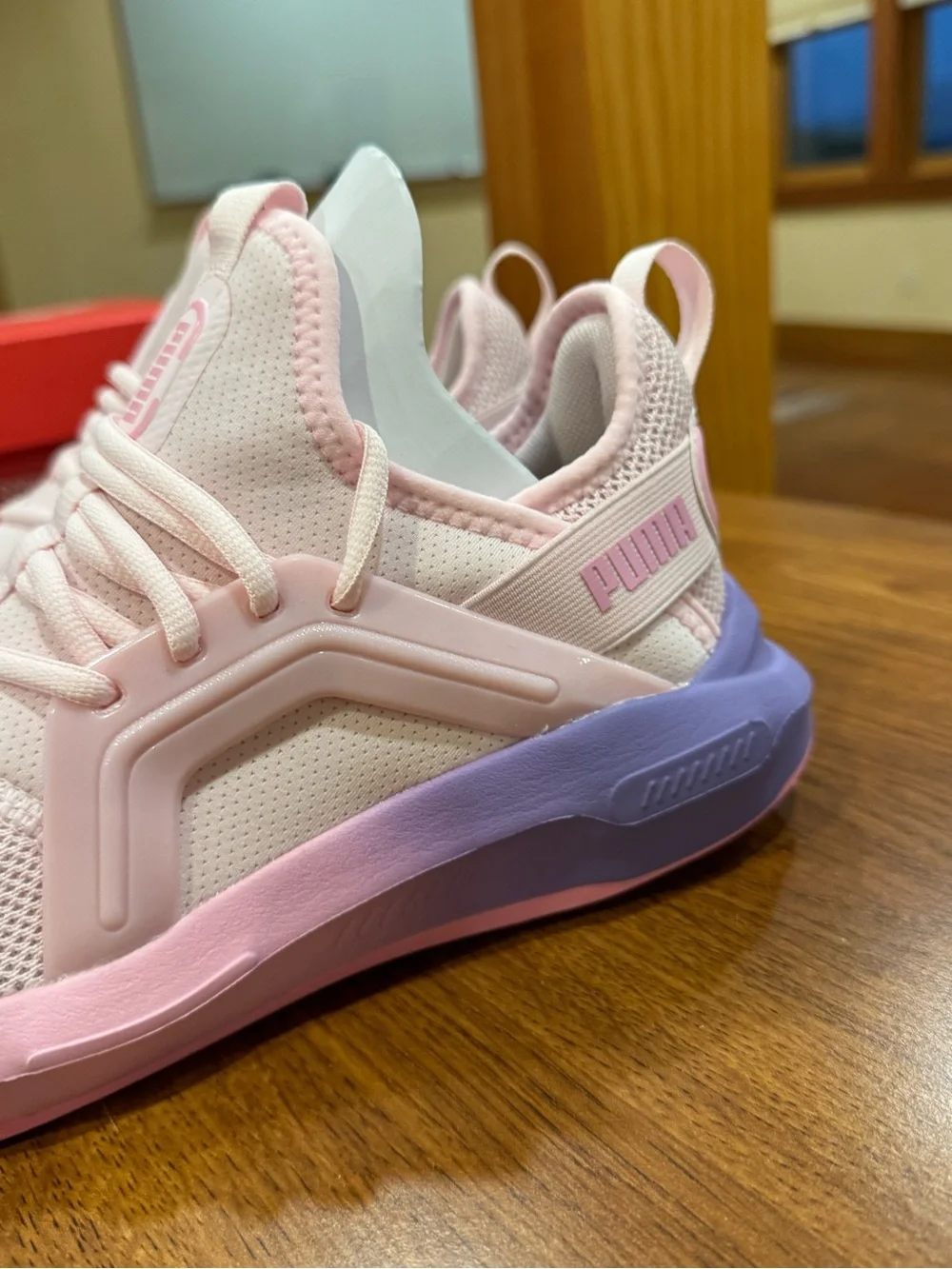 Puma Light Pink and Lavender Mesh Training Sneakers - Picture 2 of 8
